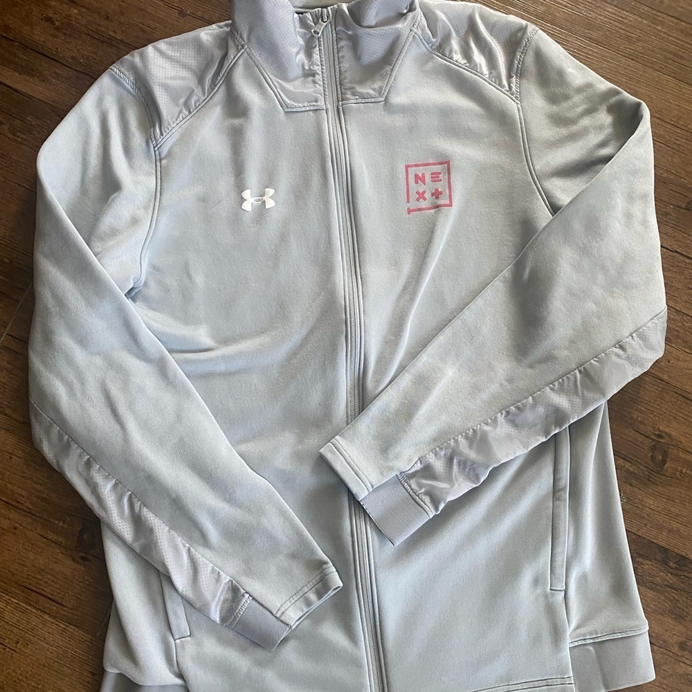 Under Armour Light Gray Full-Zip Jacket L